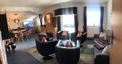Ein Sitzbereich in der Unterkunft Landhaus Josefa