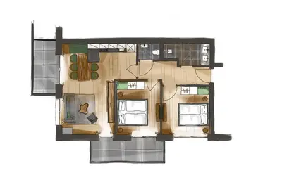 Grundriss der Unterkunft Höflehner Premium Gumpen Lodge