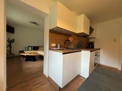 Küche/Küchenzeile in der Unterkunft Ferienwohnung Langfeld