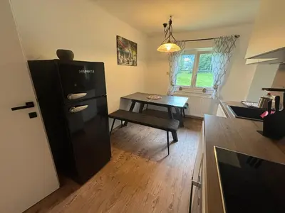 Küche/Küchenzeile in der Unterkunft Ferienwohnung Langfeld