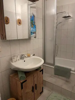 Ein Badezimmer in der Unterkunft Alpenliebe