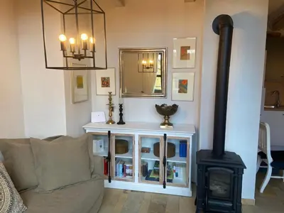 Ein Sitzbereich in der Unterkunft DELUXE Apartment ART GALLERY