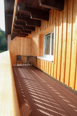 Ein Balkon oder eine Terrasse in der Unterkunft Ferienwohnung Trisselwand