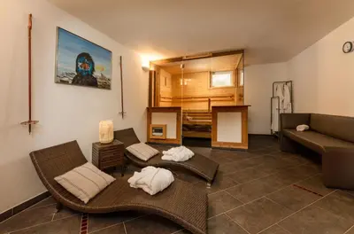 Ein Sitzbereich in der Unterkunft Ramsau Appartements Pickl