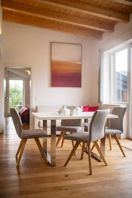 Ein Sitzbereich in der Unterkunft Ramsau Appartements Pickl