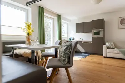 Ein Sitzbereich in der Unterkunft Ramsau Appartements Pickl
