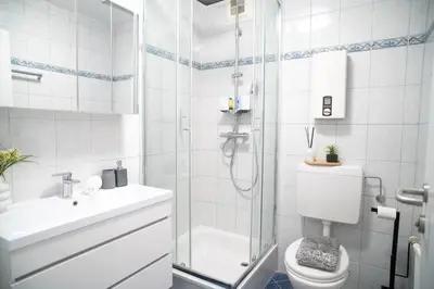 Ein Badezimmer in der Unterkunft FarawayHomes Studio St Wolfgang #2