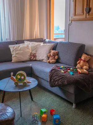 Ein Sitzbereich in der Unterkunft Ferienhaus Dachsteinheim