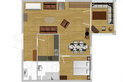 Küche/Küchenzeile in der Unterkunft Nostalgie-Apartment Seeidylle
