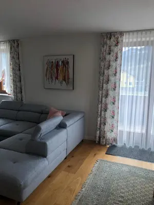 Ein Sitzbereich in der Unterkunft Ferienwohnung am Sonnenweg