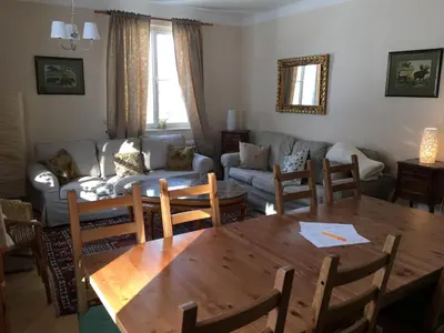 Ein Sitzbereich in der Unterkunft Forest Home Untertal