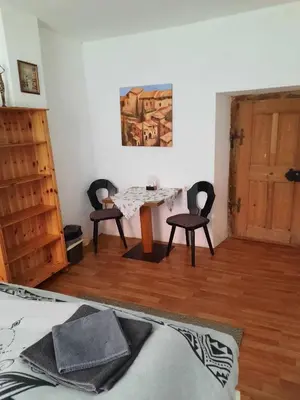 Ein Sitzbereich in der Unterkunft Gorshof