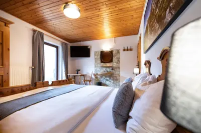 Ein Bett oder Betten in einem Zimmer der Unterkunft Ferienhaus Waldwinkl