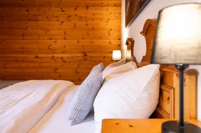 Ein Bett oder Betten in einem Zimmer der Unterkunft Ferienhaus Waldwinkl