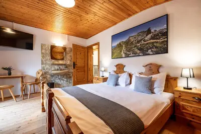 Ein Bett oder Betten in einem Zimmer der Unterkunft Ferienhaus Waldwinkl