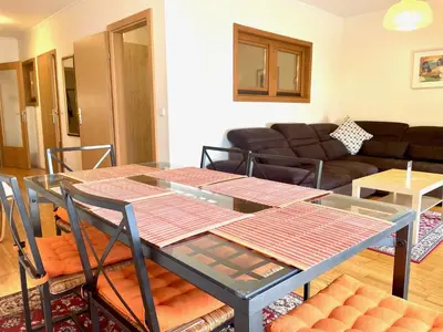 Ein Sitzbereich in der Unterkunft Apartment BELLA VISTA