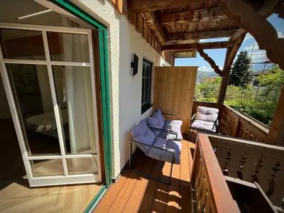 Ein Balkon oder eine Terrasse in der Unterkunft Attersee Apartments