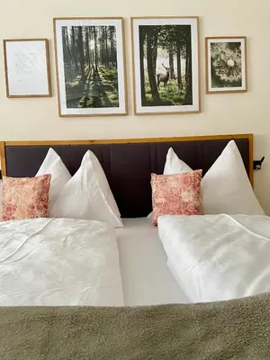 Ein Bett oder Betten in einem Zimmer der Unterkunft Zirbis Bergzauber