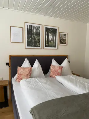 Ein Bett oder Betten in einem Zimmer der Unterkunft Zirbis Bergzauber