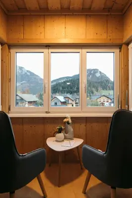 Ein allgemeiner Bergblick oder ein Berglick von der Ferienwohnung aus
