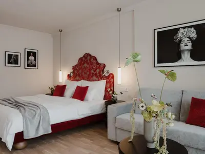 Ein Bett oder Betten in einem Zimmer der Unterkunft Grand Elisabeth - 4 Sterne superior