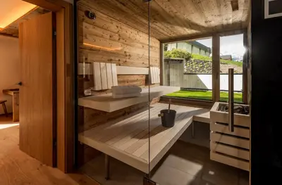 Ein Bett oder Betten in einem Zimmer der Unterkunft Chalets Almadel by Schladmingurlaub