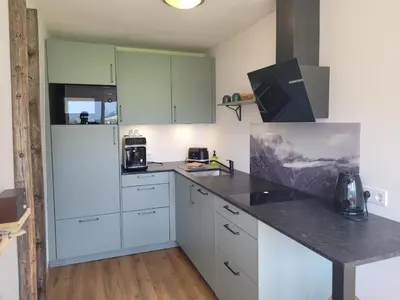 Küche/Küchenzeile in der Unterkunft Apartmenthaus Edelweiss in Gosau
