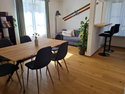 Ein Sitzbereich in der Unterkunft Gästehaus Zeitraum