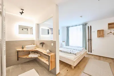 Ein Bett oder Betten in einem Zimmer der Unterkunft Gästehaus Zeitraum