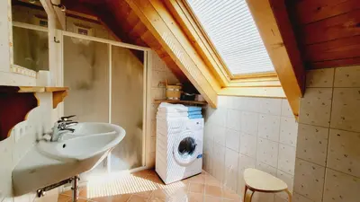 Ein Badezimmer in der Unterkunft Stodertraum 3 