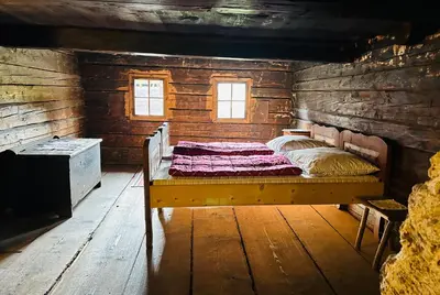 Ein Sitzbereich in der Unterkunft Sauschneiderhof
