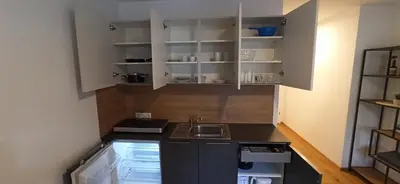 Küche/Küchenzeile in der Unterkunft RITTERTAL Altmünster Traunsee Apartment