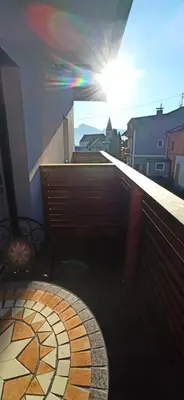Ein Balkon oder eine Terrasse in der Unterkunft RITTERTAL Altmünster Traunsee Apartment