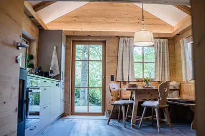 Küche/Küchenzeile in der Unterkunft Hütte Neuhaus