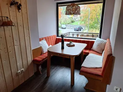 Ein Sitzbereich in der Unterkunft Appartement Bergliebe