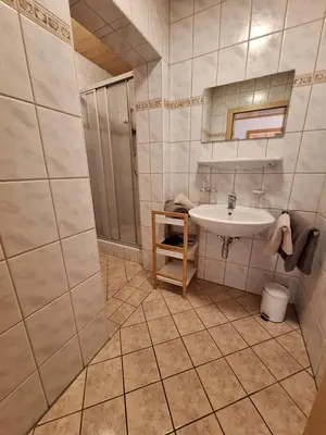 Ein Badezimmer in der Unterkunft Schüttbachhof Appartements