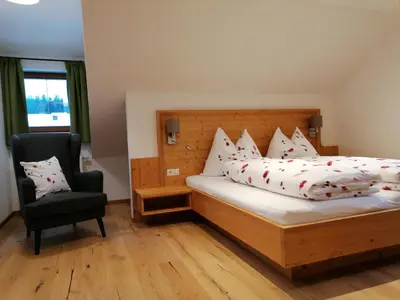 Ein Bett oder Betten in einem Zimmer der Unterkunft Schüttbachhof Appartements