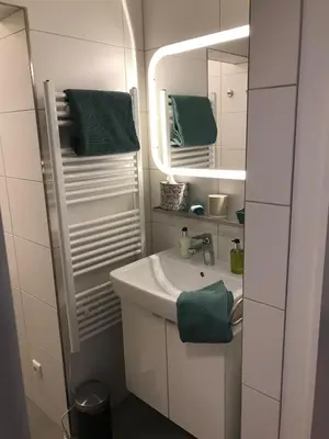 Ein Badezimmer in der Unterkunft Kleine feine Wohnung Gmunden City