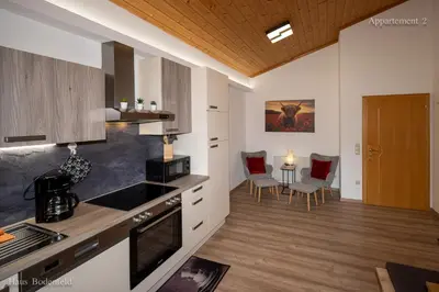 Küche/Küchenzeile in der Unterkunft Haus Bodenfeld
