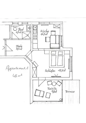 Grundriss der Unterkunft Haus Bodenfeld