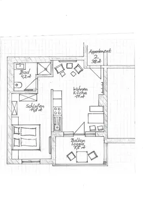 Grundriss der Unterkunft Haus Bodenfeld