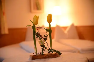 Ein Bett oder Betten in einem Zimmer der Unterkunft Weinbachbauer - Urlaub am Bauernhof