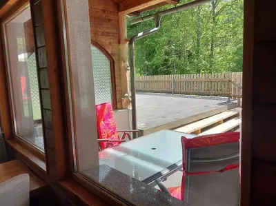 Ein Balkon oder eine Terrasse in der Unterkunft Ferienwohnung Ortner am Kreischberg