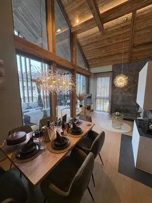 Ein Sitzbereich in der Unterkunft Aloha Suite - Schladming Dachstein