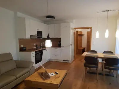 Küche/Küchenzeile in der Unterkunft Galsterberg