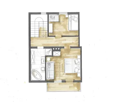 Grundriss der Unterkunft Ferienhaus Der Musikus