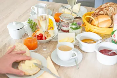 Essen in der Ferienwohnung oder in der Nähe