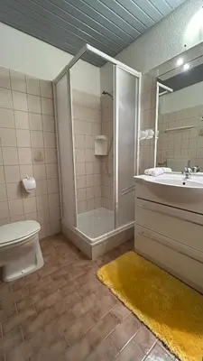 Ein Badezimmer in der Unterkunft Pension Edelweiß Mitterberg