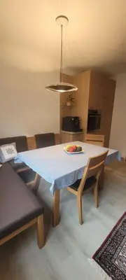 Ein Sitzbereich in der Unterkunft Ferienwohnung Brzyski