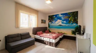 Ein Sitzbereich in der Unterkunft Ferienwohnung mit viel Platz